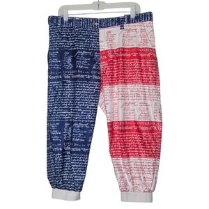 Loudmouth Golf‎ Pants Knickers USA Patriotic Declaration Independence Jogger 34